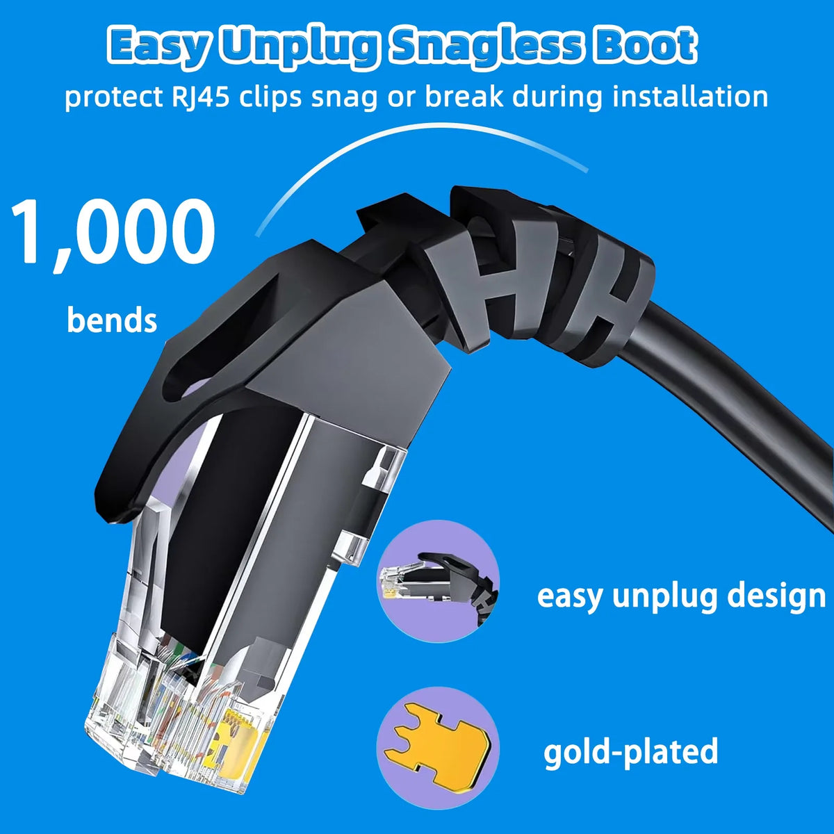 Outdoor Cat6 Ethernet Cable – Direct Burial, Waterproof & UV-Resistant