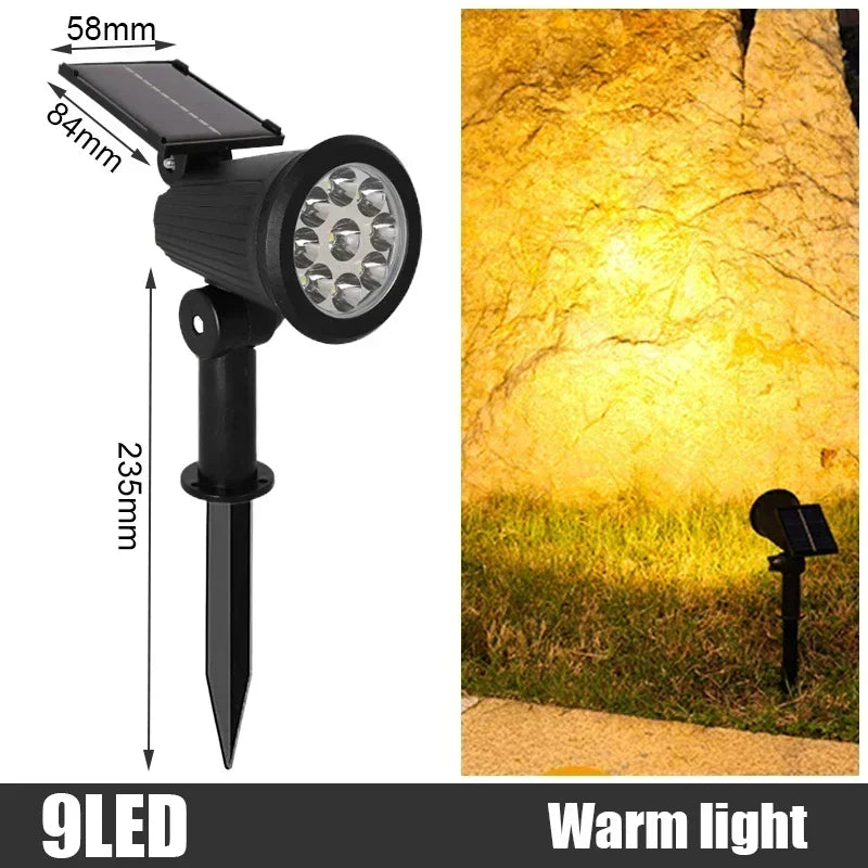 Lampes torches solaires LED durables pour paysage extérieur