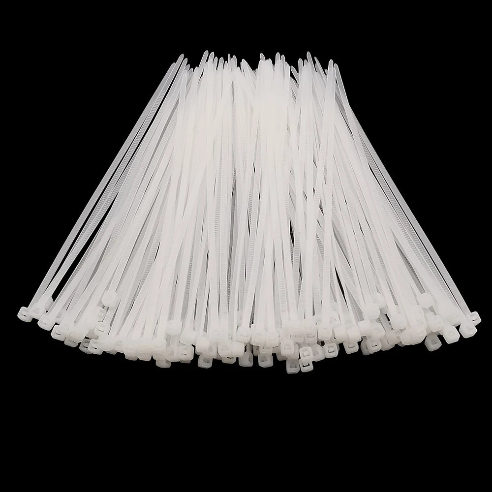 Nylon Cable Zip Ties (Assorted Sizes, 100-Pack)