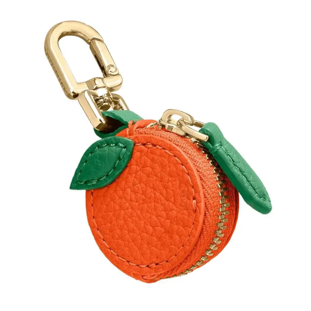 Fruit-Shaped PU Leather Coin Purse with Keychain
