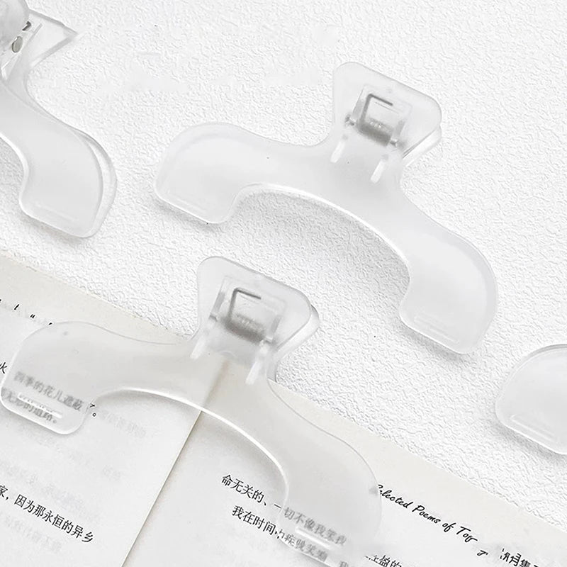 Frosted Transparent Book Page Holder Clip