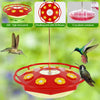 Comedero Decorativo para Colibríes con Diseño Floral y 8 Boquillas