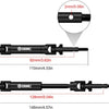 A set of heavy-duty steel CVD drive shafts for RC trucks, shown in black.