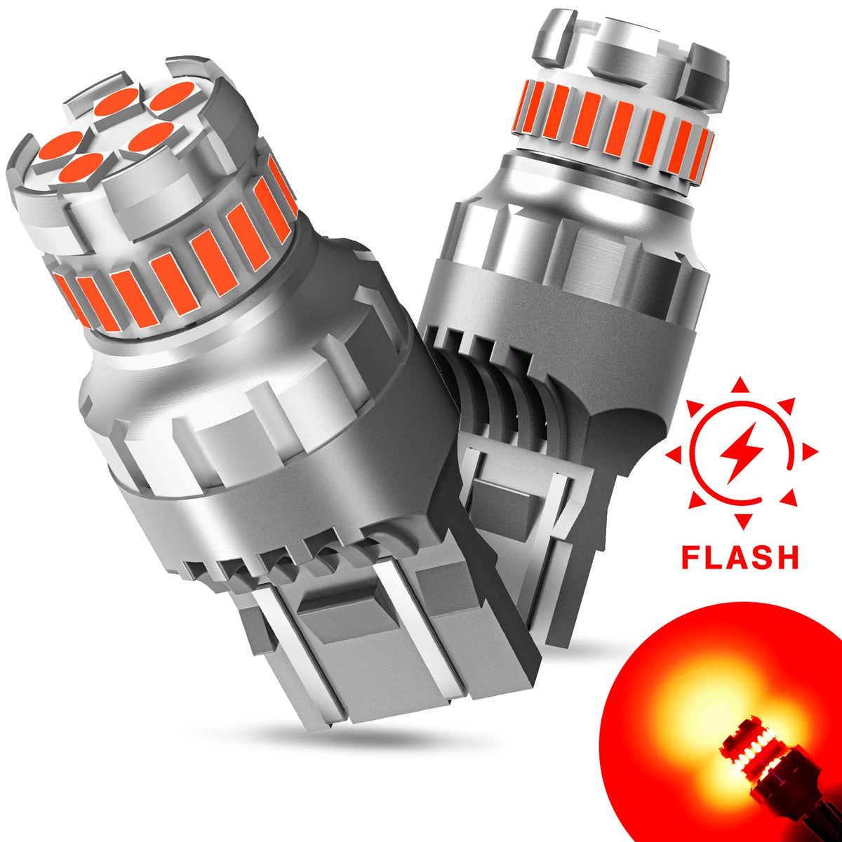T20 7443 LED Brake Light Bulbs with Canbus Compatibility