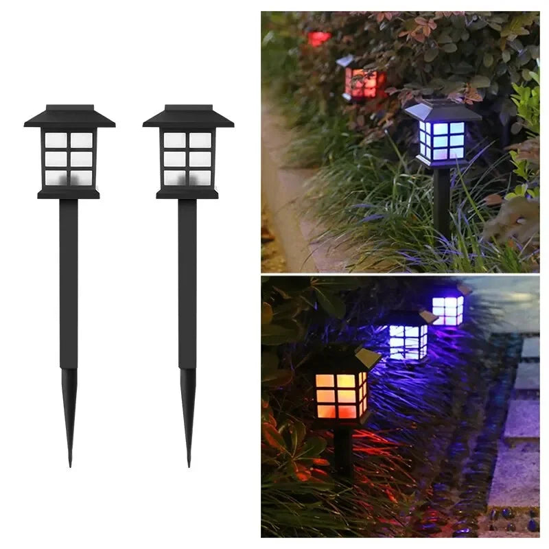 Solar-Powered LED Pathway Lights - Set of 2