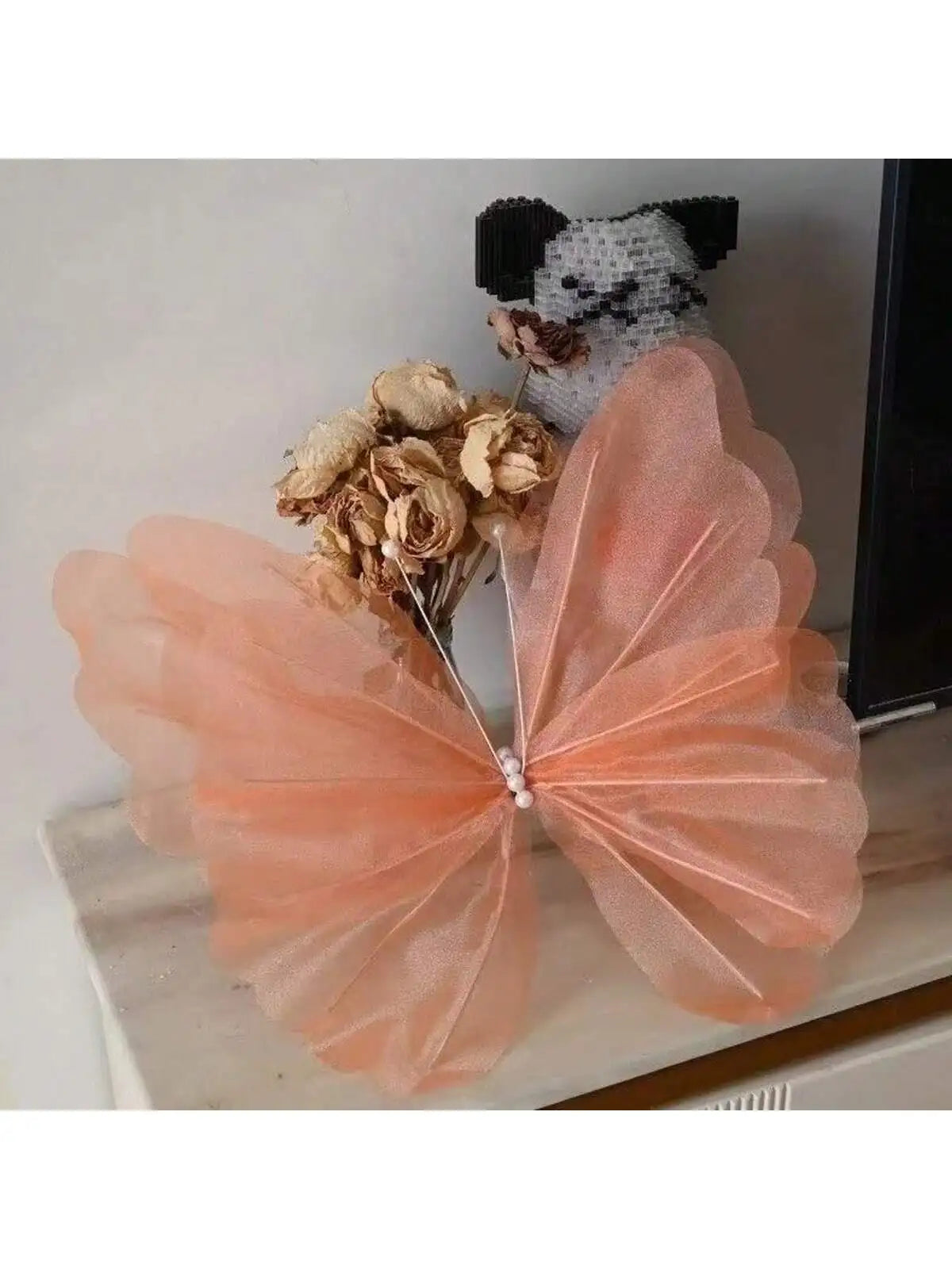 Lifelike 3D Silk Butterfly Decoration for Events and Photography