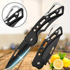 Stainless Steel Folding Knife Set with Compact Design