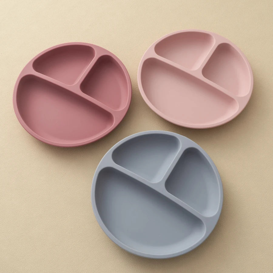Silicone Suction Plate with Lid for Baby Led Weaning