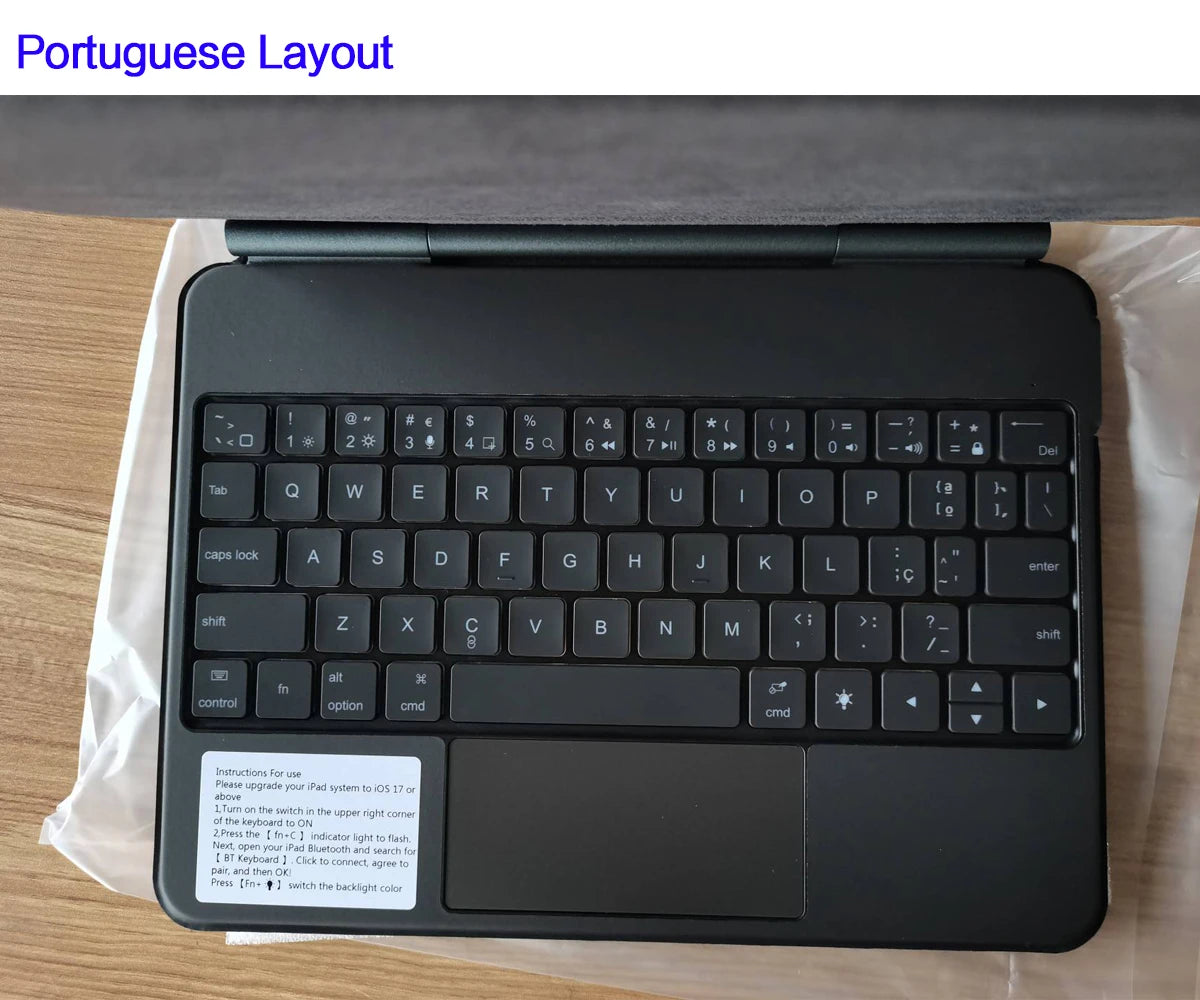 iPad Magic Keyboard Case with Backlit Keys and Touchpad