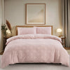 Tufted Boho Chic Duvet Cover Set with Textured Microfiber