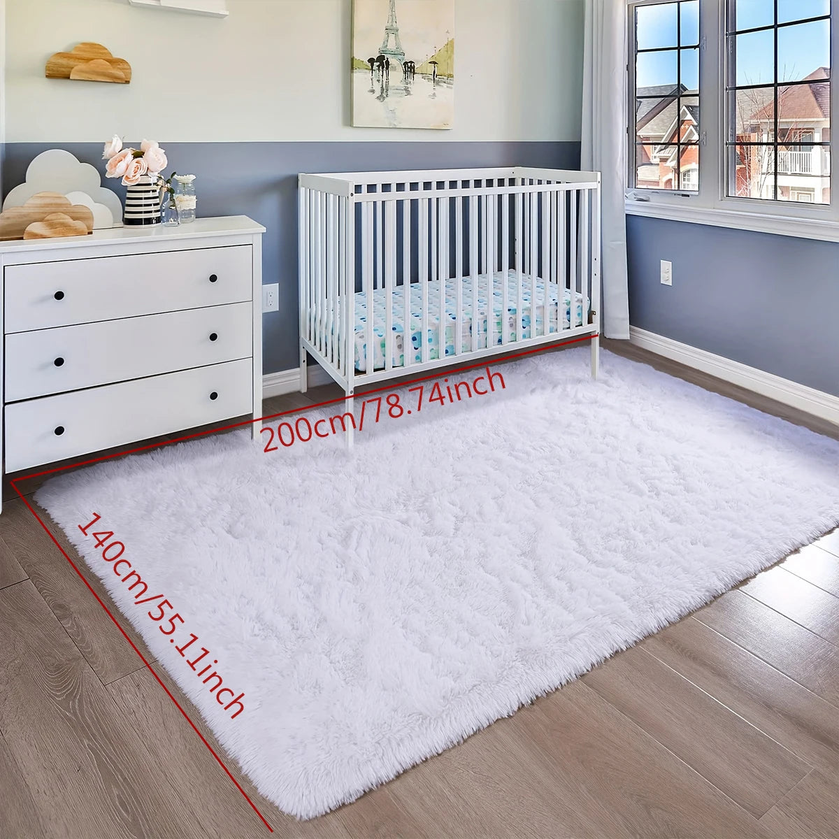 Plush Shaggy Area Rug for Living Room & Bedroom
