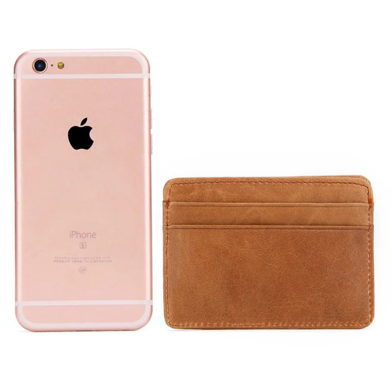 Genuine Leather Slim Card Holder Wallet