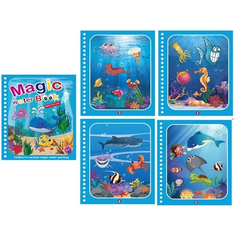 Reusable Magic Water Drawing Book for Kids