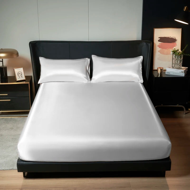 Silky Ice Silk Fitted Sheet with Elastic Edge