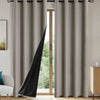 100% Blackout Solid Color Curtains for Bedroom and Living Room