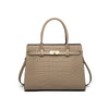 Elegant Genuine Leather Shoulder Bag for Women with Top Handle