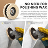 A close-up of a wool flat wheel polishing accessory used for achieving a finer degree of polishing.