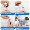 Step-by-step guide showing how to close a button, tie a rope, hide the rope into a mesh bag, and use the laundry bags.
