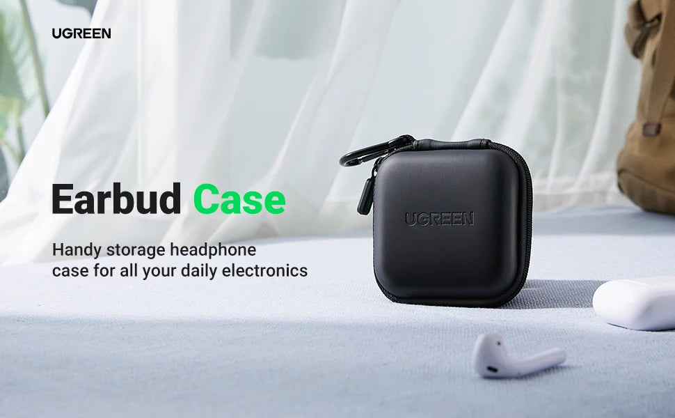 Compact EVA Hard Shell Storage Case for Earbuds and Accessories