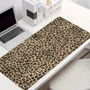 XXL Leopard Print Desk Mat with Non-Slip Rubber Base
