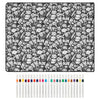 Reusable Coloring Blanket with 24 Markers