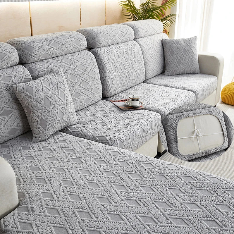 Jacquard Plush Sofa Cover