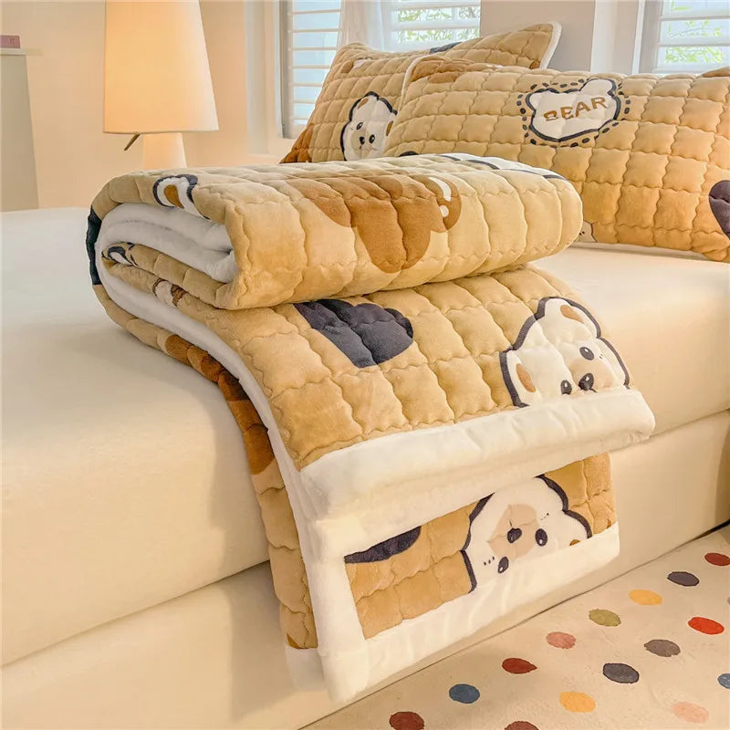 Quilted Velvet Mattress Topper