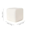 A white, square squishy milk tofu stress relief fidget toy shown from above.