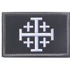 Embroidered Crusader Cross Tactical Patch with Hook and Loop Backing
