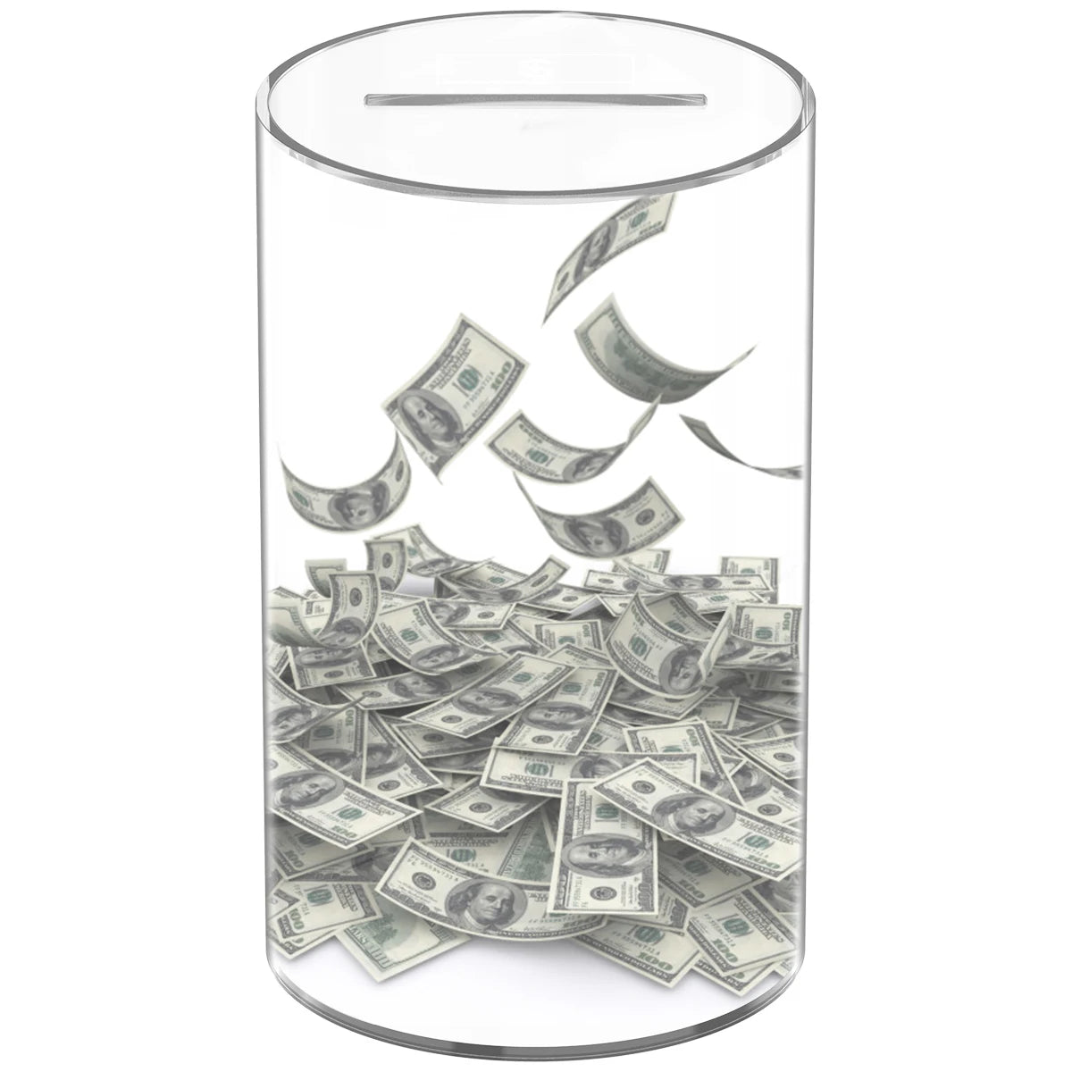 Clear Acrylic Piggy Bank for Adults and Kids