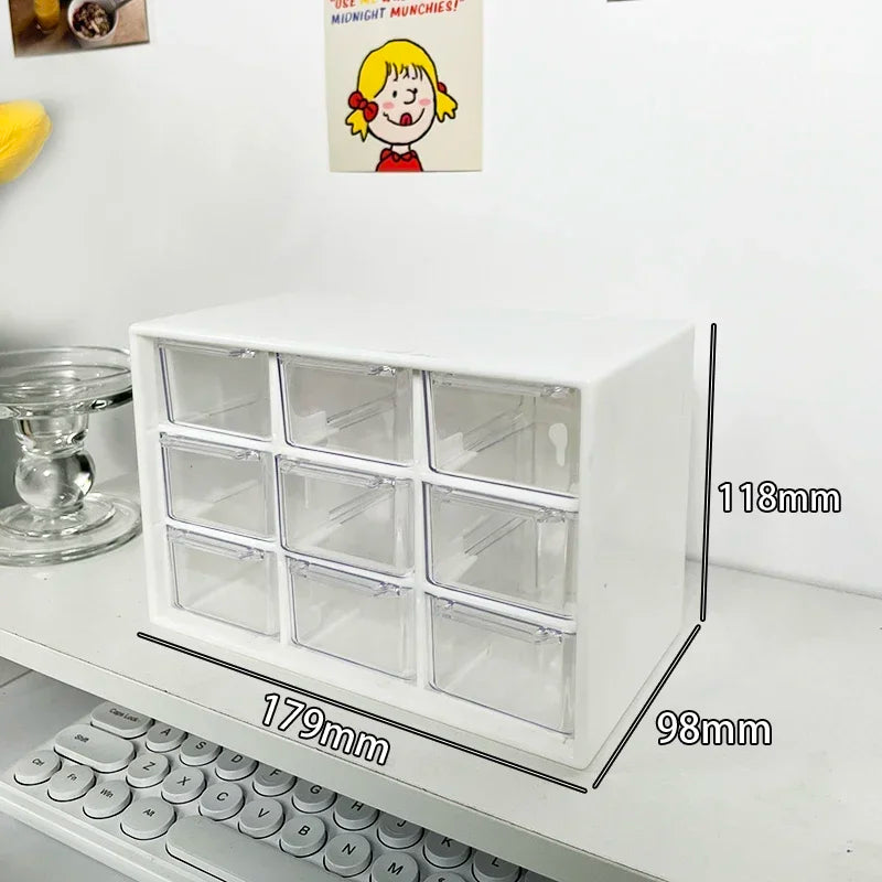 9-Grid Schreibtisch-Aufbewahrungsorganisator mit Schublade für Schreibtisch & Wand