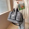 Animal Print Travel Duffle Bag with Shoe Compartment