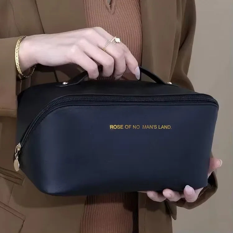 Travel Makeup Organizer Bag with Handle | Cosmetic Storage Case