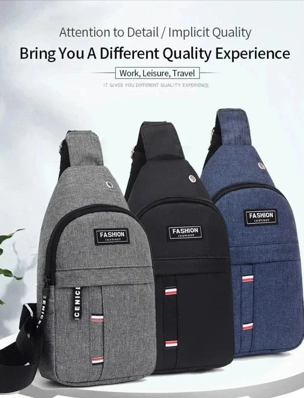Men's Waterproof Canvas Waist Pack with Adjustable Strap