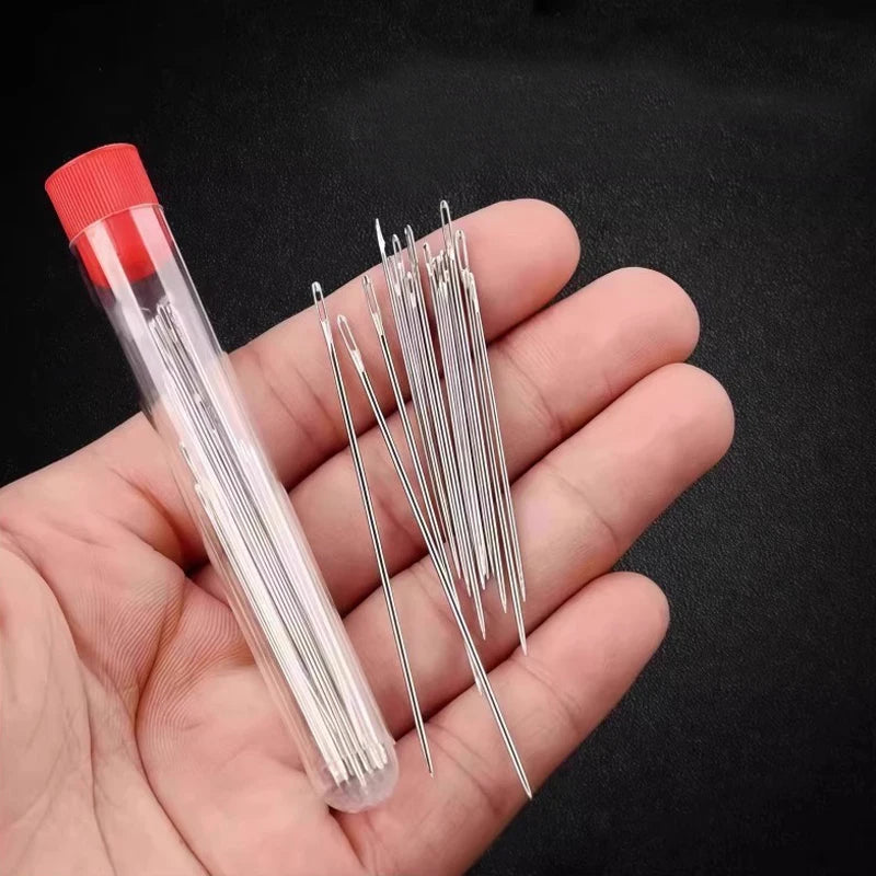 34-Piece Big Eye Sewing Needle Set with Easy-Thread Case