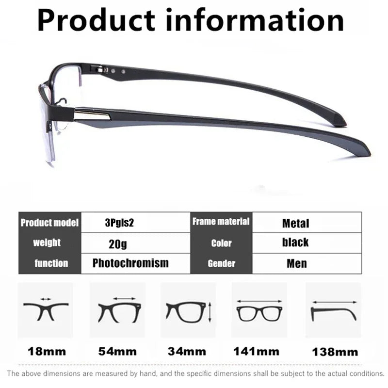 Progressive Multifocal Photochromic Reading Glasses