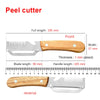 قشرة خضروات من الفولاذ المقاوم للصدأ بمقبض خشبي - 3 في 1