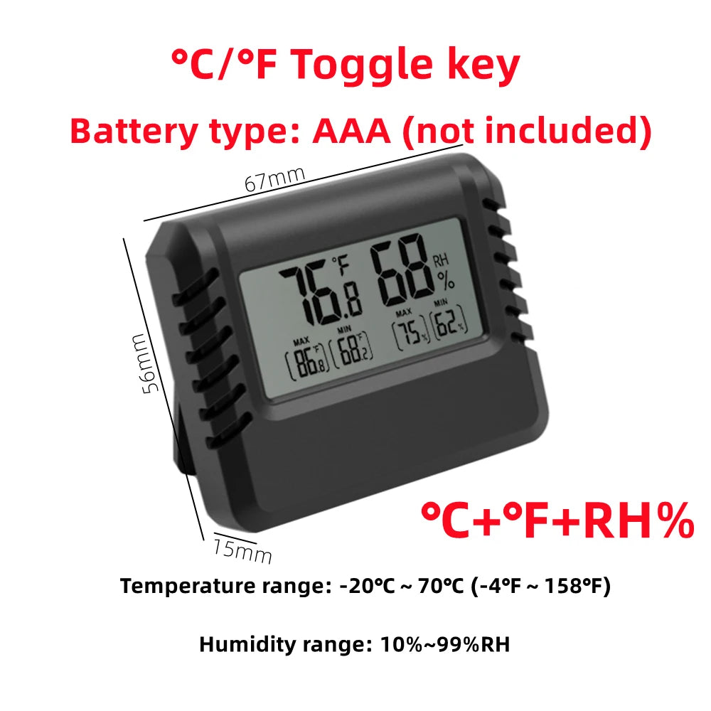 Mini Digital Thermometer and Hygrometer with Probe