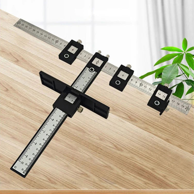 Cabinet Hardware Installation Jig with Adjustable Drill Guide