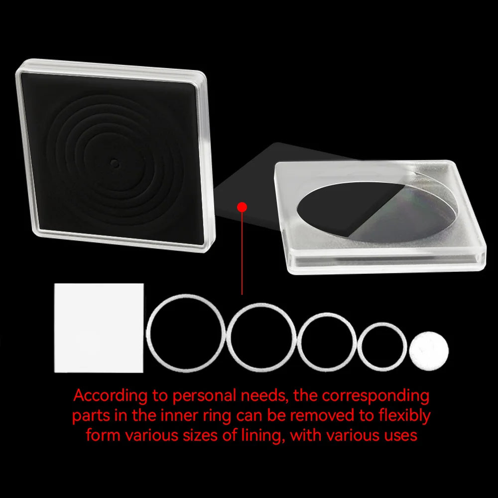 Clear Plastic Square Coin Holder Capsules with Foam Inserts (20-Pack)