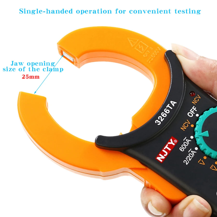 AC/DC Digital Clamp Meter with Temperature and Capacitance Testing
