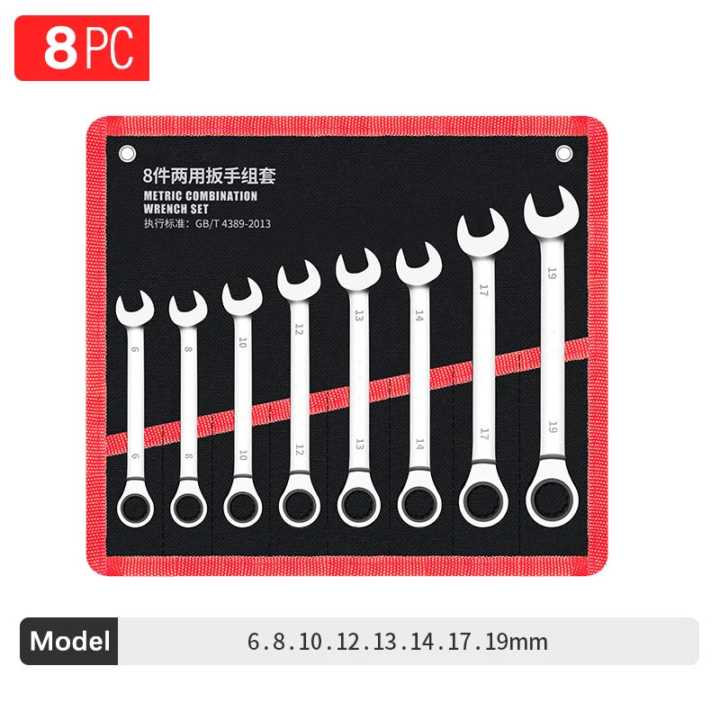 Professional Ratcheting Wrench Set with Non-Slip Grip