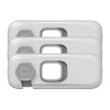 White child safety cabinet locks designed for drawers and refrigerators.