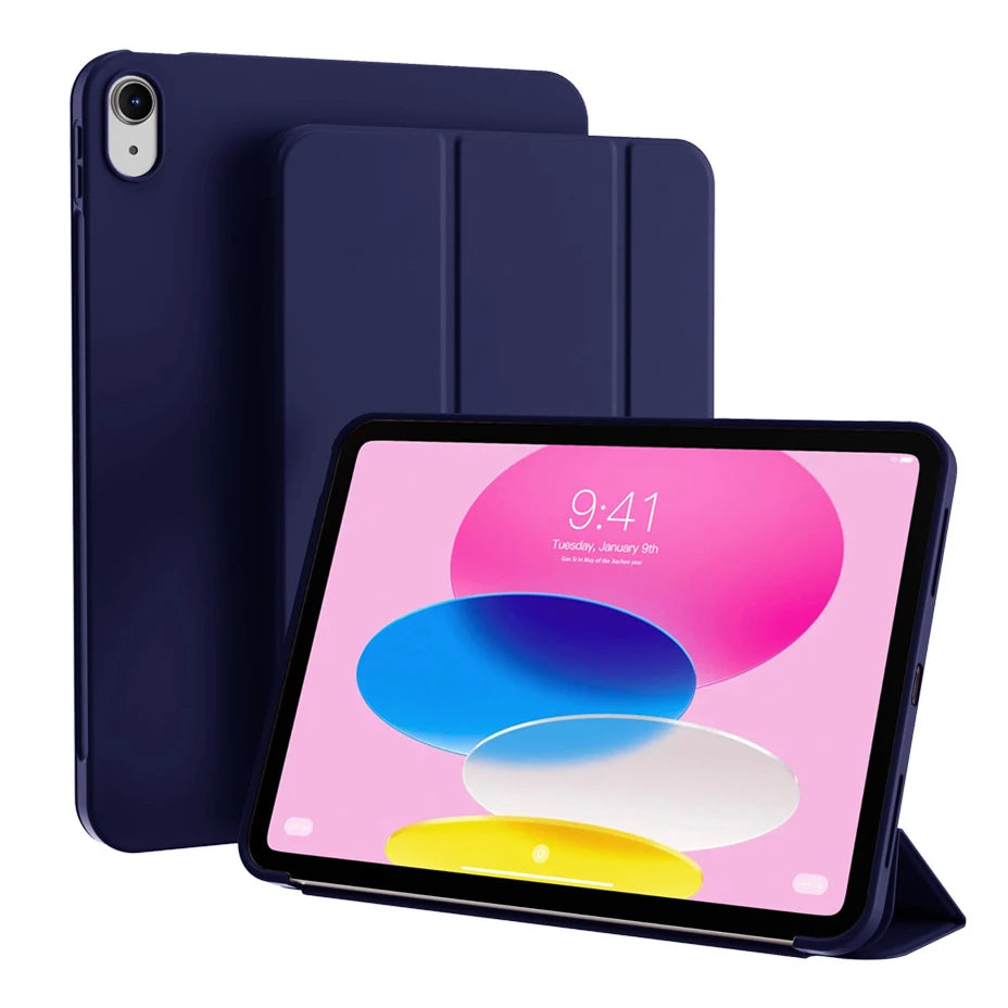 Premium Faux Leather iPad Case with Magnetic Smart Cover and Stand