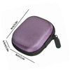 Purple portable storage case for insulin and peptide vials, showing dimensions.