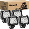 18W LED Flood Light Pods (4-Pack) for Trucks, SUVs & Off-Road Vehicles