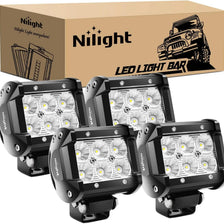 18W LED Flood Light Pods (4-Pack) for Trucks, SUVs & Off-Road Vehicles
