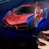 1:18 Scale RC Stunt Car with 360° Spin, LED Lights & One-Button Transformation