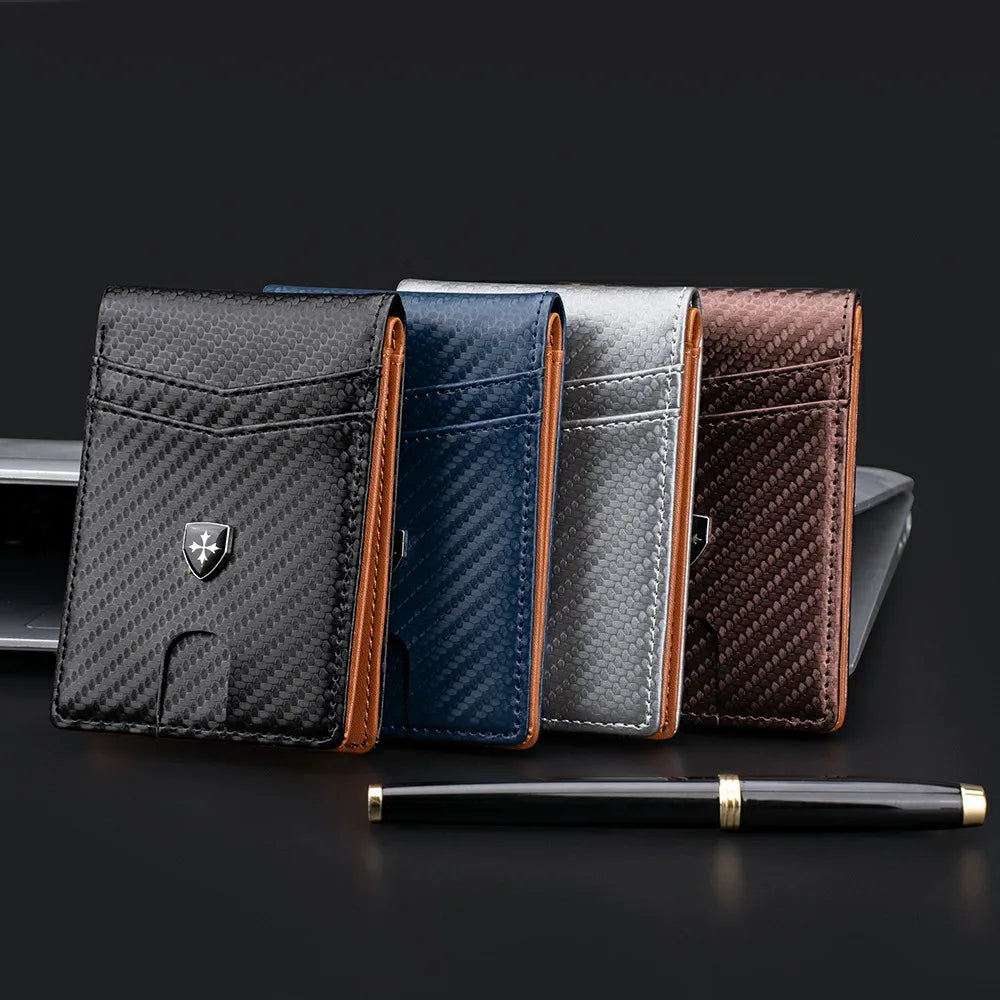 Carbon Fiber RFID Blocking Bifold Wallet for Men