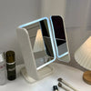 Tri-Fold LED Lighted Makeup Mirror with 3x/2x/1x Magnification